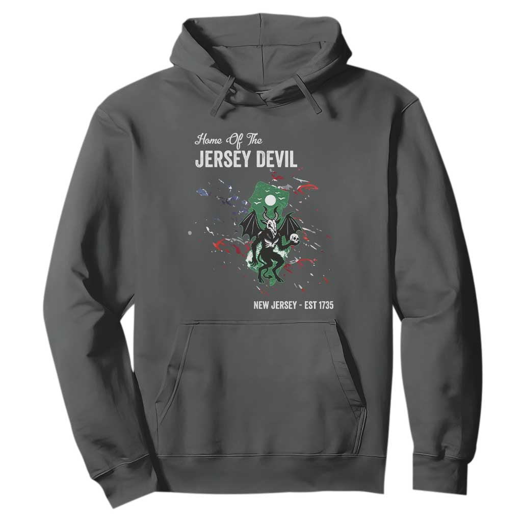Jersey Devil Hoodie Home Of New Jersey Est 1735 Cryptid Gift TS12 Dark Heather Print Your Wear