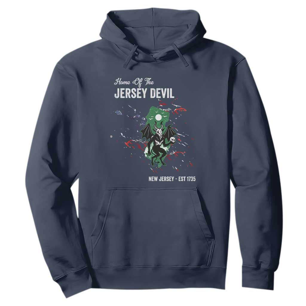 Jersey Devil Hoodie Home Of New Jersey Est 1735 Cryptid Gift TS12 Navy Print Your Wear