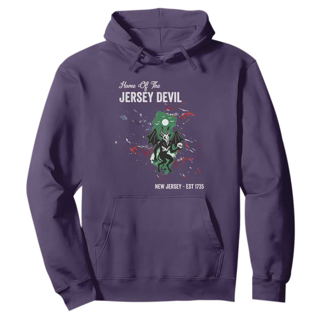Jersey Devil Hoodie Home Of New Jersey Est 1735 Cryptid Gift TS12 Purple Print Your Wear