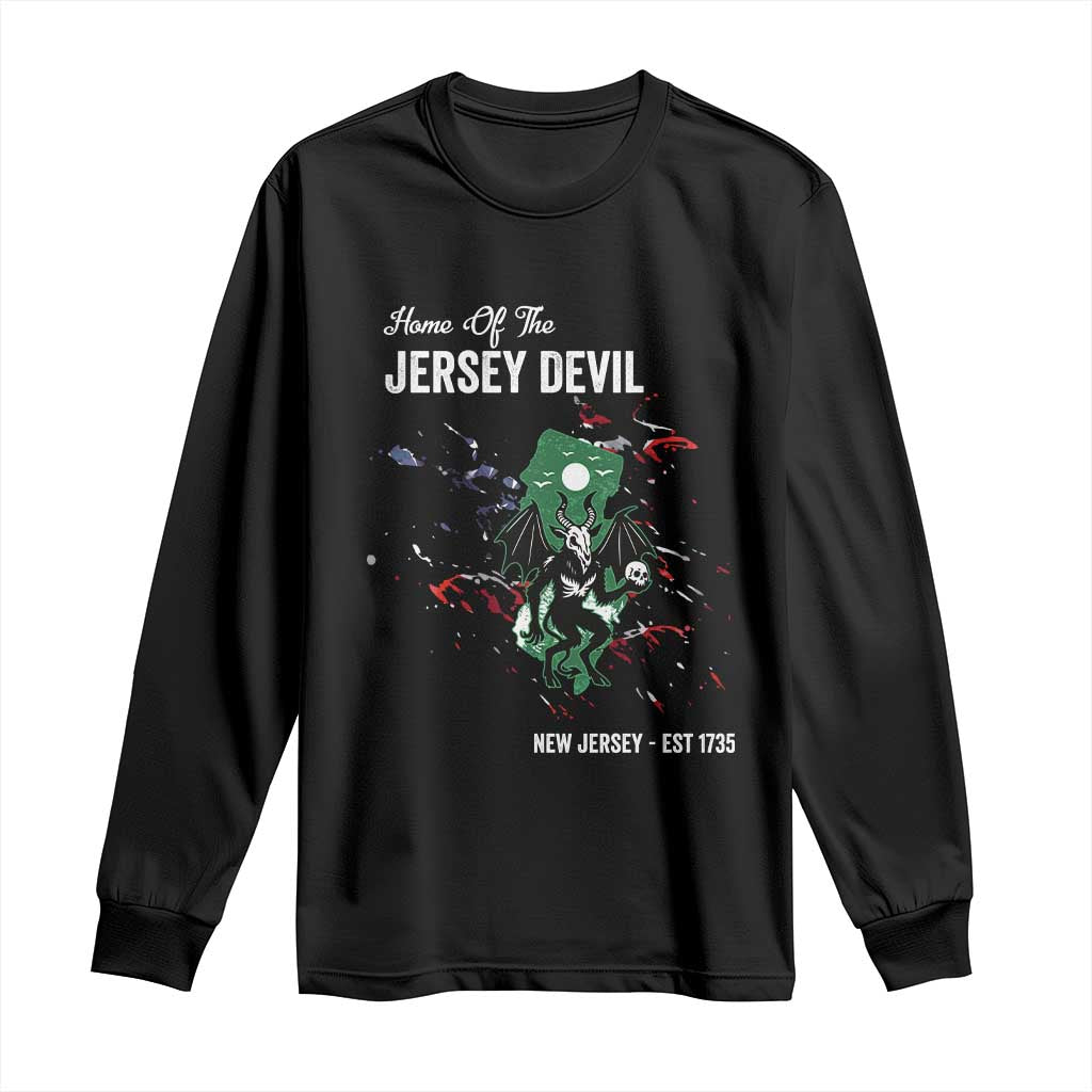 Jersey Devil Long Sleeve Shirt Home Of New Jersey Est 1735 Cryptid Gift TS12 Black Print Your Wear