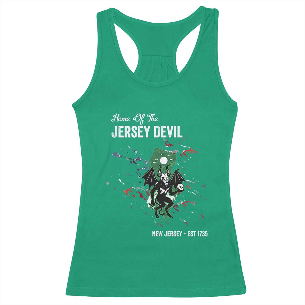Jersey Devil Racerback Tank Top Home Of New Jersey Est 1735 Cryptid Gift TS12 Irish Green Print Your Wear