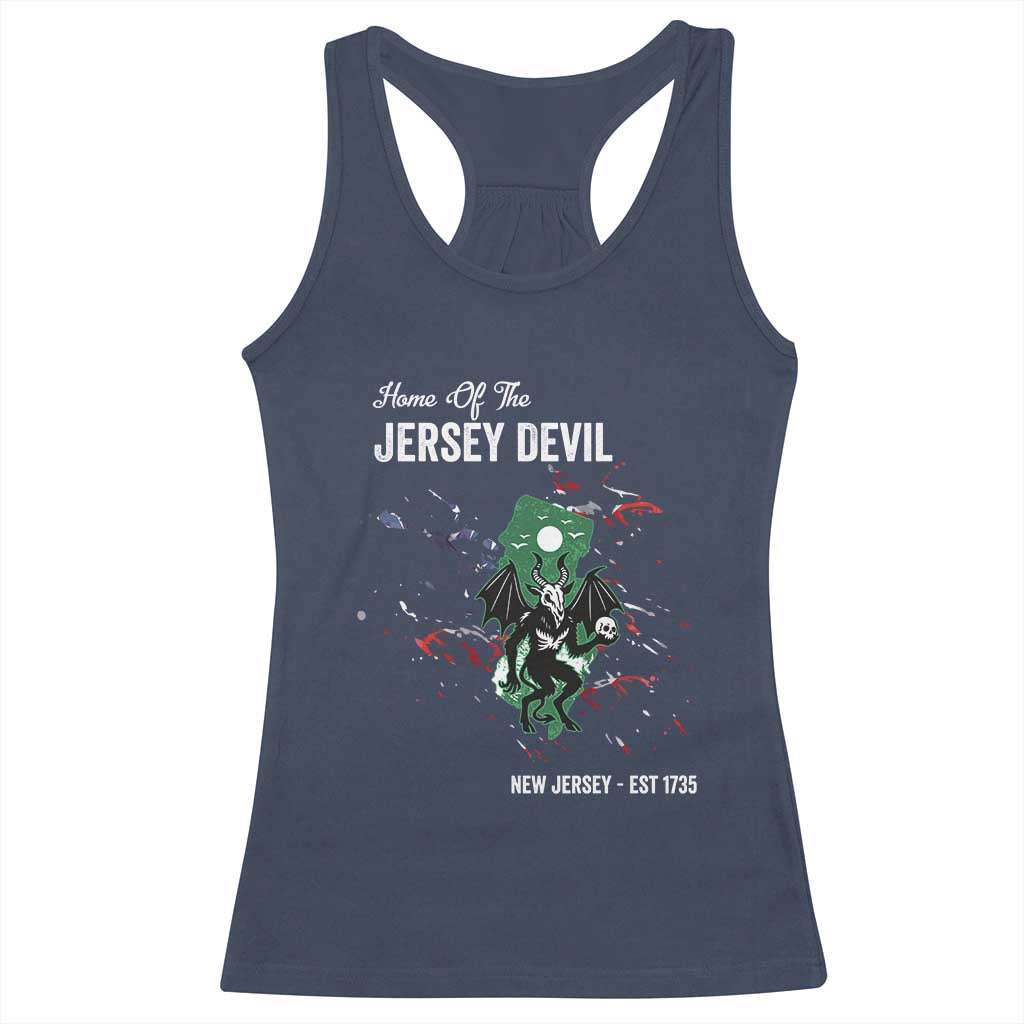 Jersey Devil Racerback Tank Top Home Of New Jersey Est 1735 Cryptid Gift TS12 Navy Print Your Wear