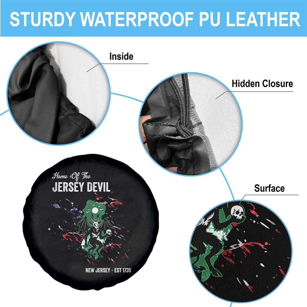 Jersey Devil Spare Tire Cover Home Of New Jersey Est 1735 Cryptid Gift TS12 Print Your Wear