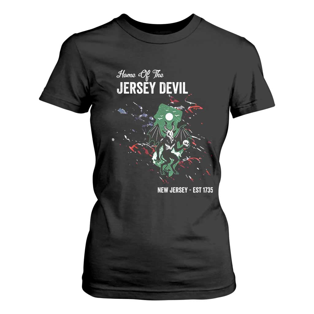 Jersey Devil T Shirt For Women Home Of New Jersey Est 1735 Cryptid Gift TS12 Black Print Your Wear