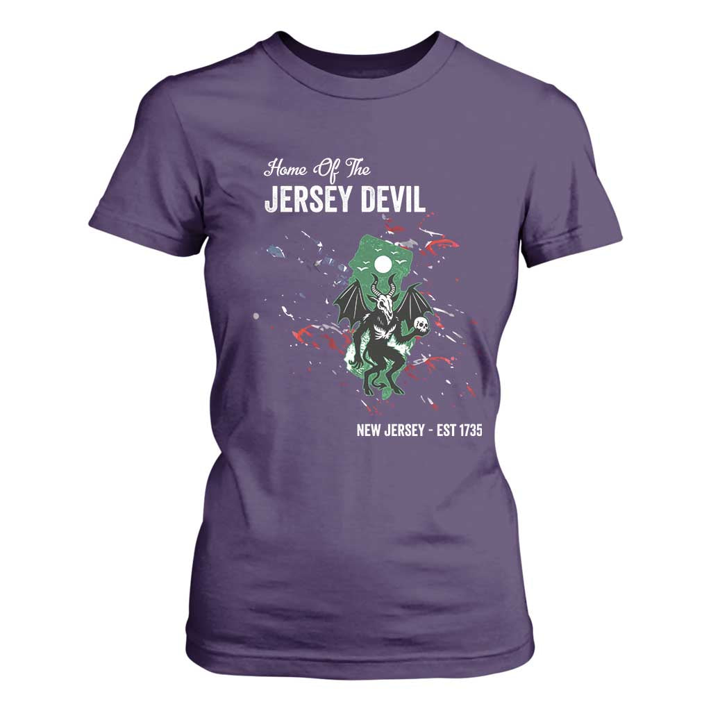 Jersey Devil T Shirt For Women Home Of New Jersey Est 1735 Cryptid Gift TS12 Purple Print Your Wear