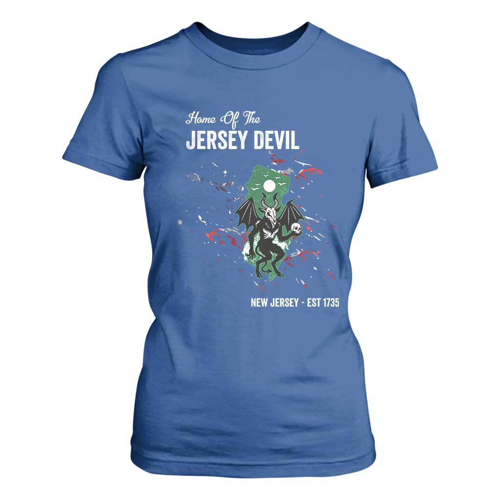 Jersey Devil T Shirt For Women Home Of New Jersey Est 1735 Cryptid Gift TS12 Royal Blue Print Your Wear