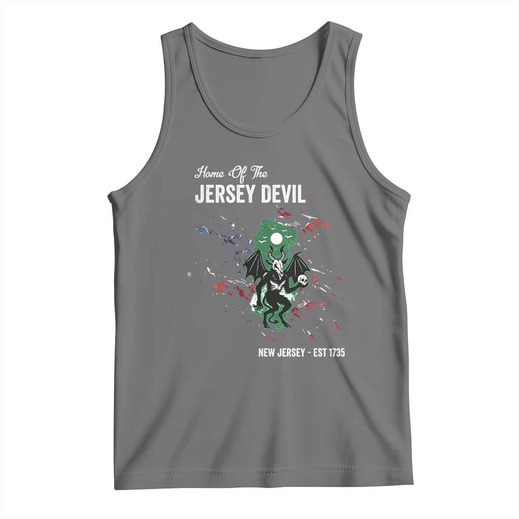 Jersey Devil Tank Top Home Of New Jersey Est 1735 Cryptid Gift TS12 Black Heather Print Your Wear