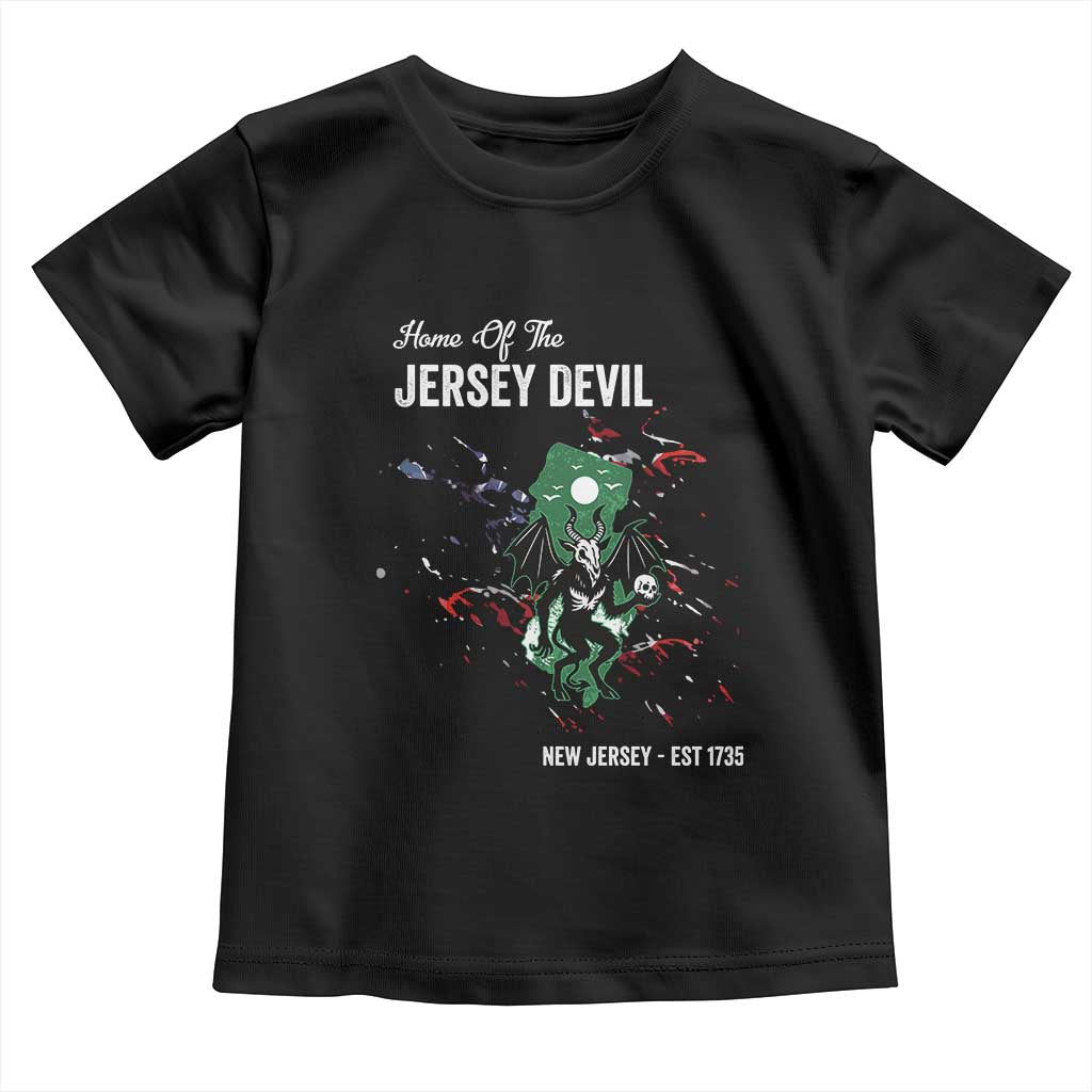 Jersey Devil Toddler T Shirt Home Of New Jersey Est 1735 Cryptid Gift TS12 Black Print Your Wear