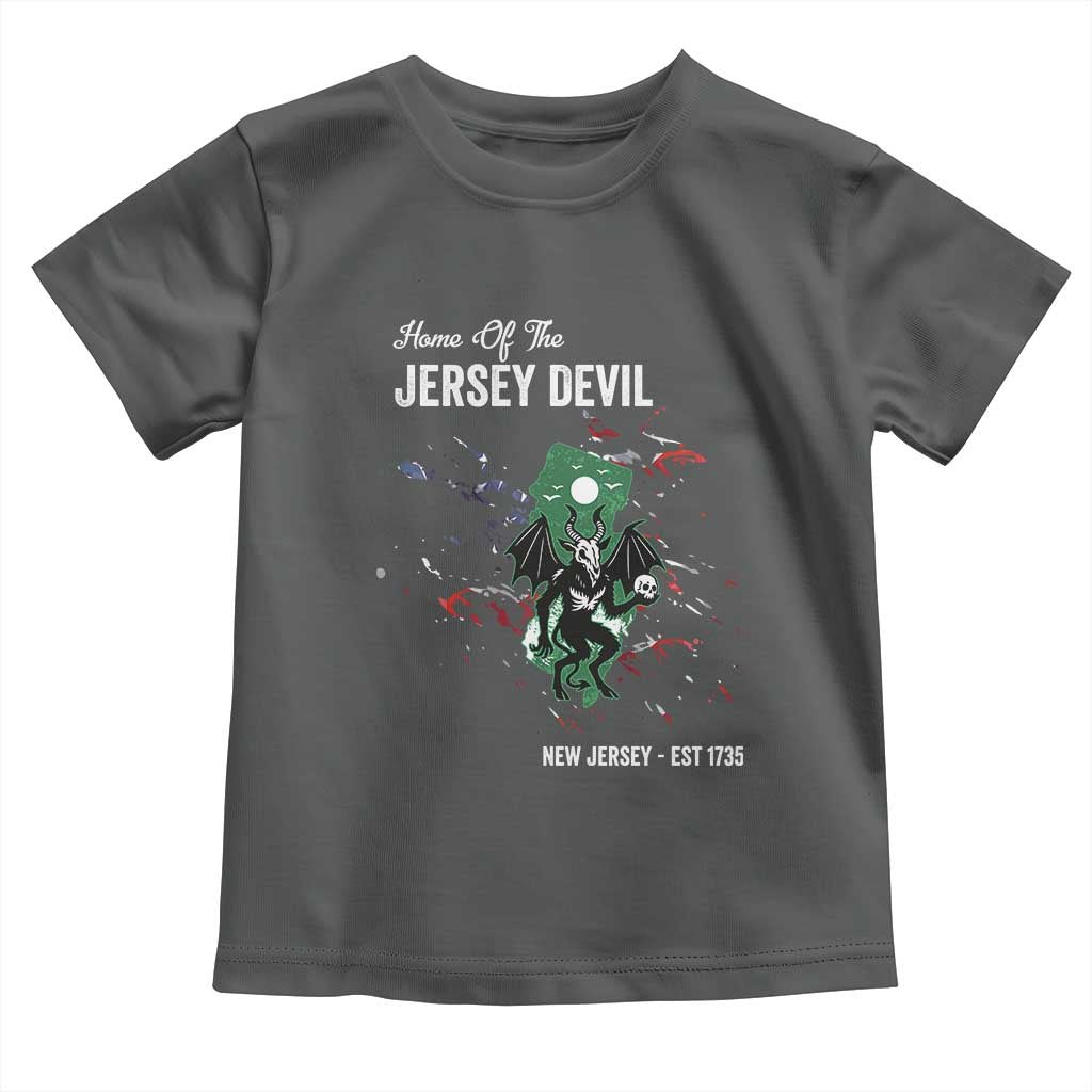 Jersey Devil Toddler T Shirt Home Of New Jersey Est 1735 Cryptid Gift TS12 Dark Heather Print Your Wear