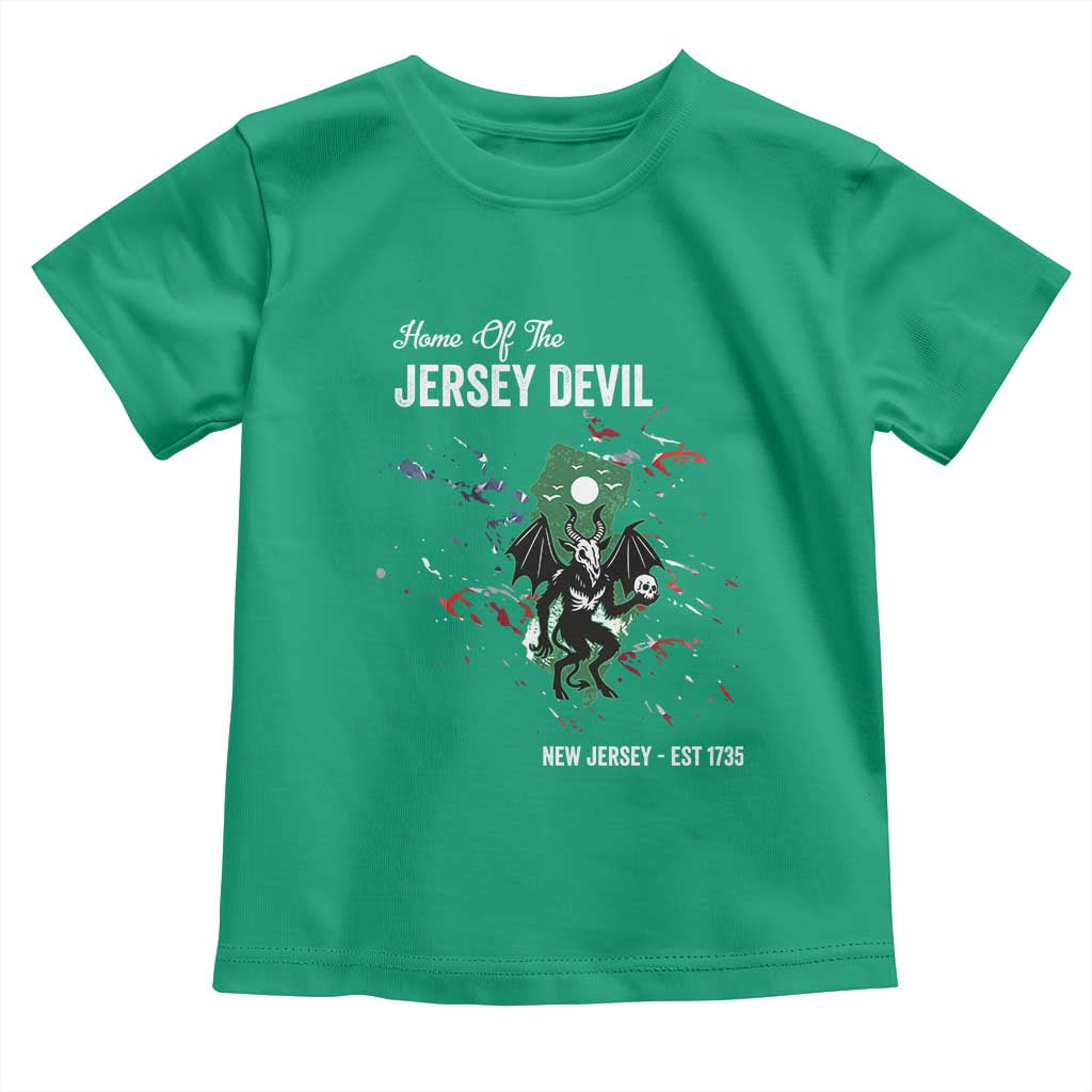 Jersey Devil Toddler T Shirt Home Of New Jersey Est 1735 Cryptid Gift TS12 Irish Green Print Your Wear