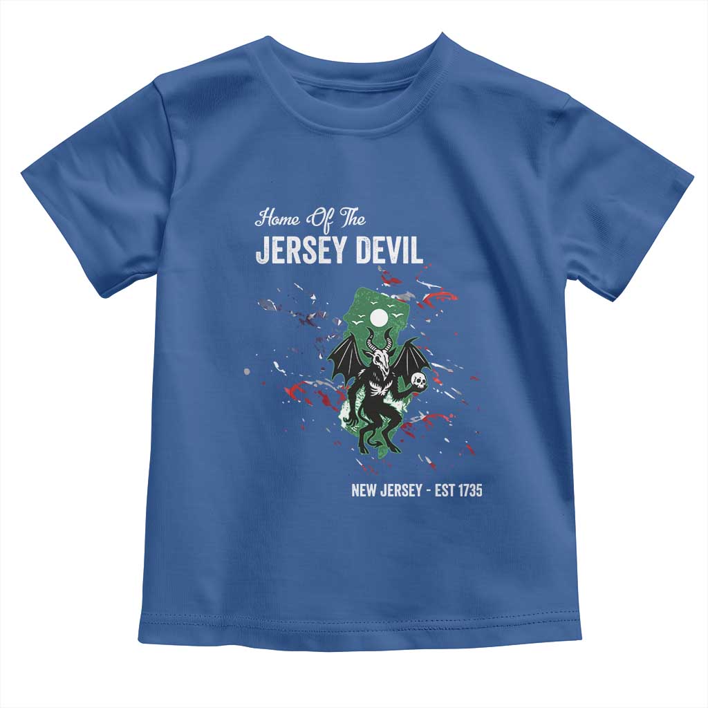 Jersey Devil Toddler T Shirt Home Of New Jersey Est 1735 Cryptid Gift TS12 Royal Blue Print Your Wear