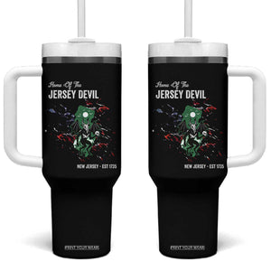 Jersey Devil Tumbler With Handle Home Of New Jersey Est 1735 Cryptid Gift TS12 One Size: 40 oz Black Print Your Wear