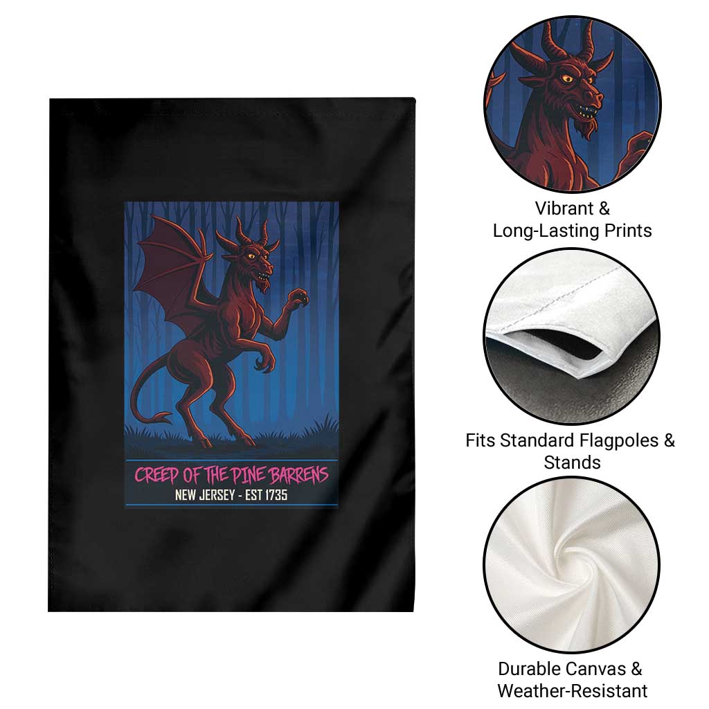 Jersey Devil Garden Flag Creep Of The Pine Barrens New Jersey Est 1735 TS12 Print Your Wear
