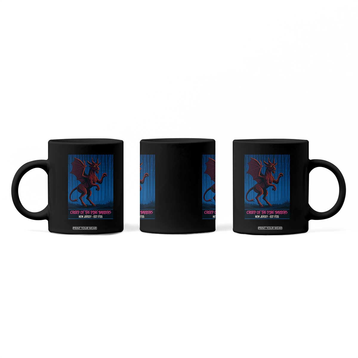 Jersey Devil Coffee Mug Creep Of The Pine Barrens New Jersey Est 1735 TS12 Print Your Wear