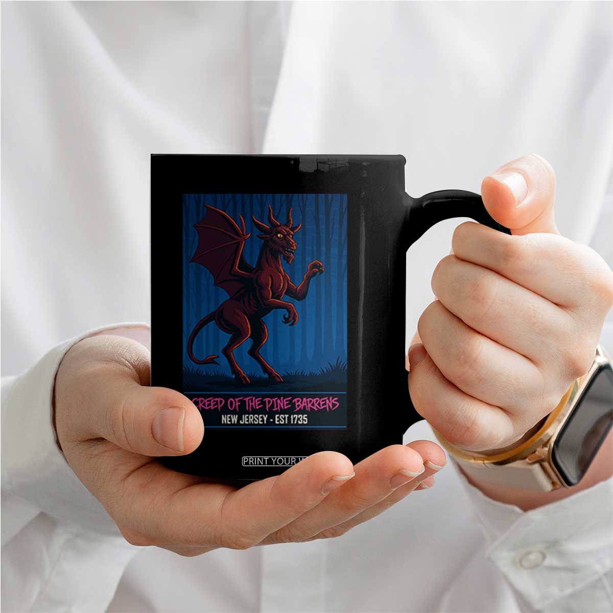 Jersey Devil Coffee Mug Creep Of The Pine Barrens New Jersey Est 1735 TS12 Print Your Wear