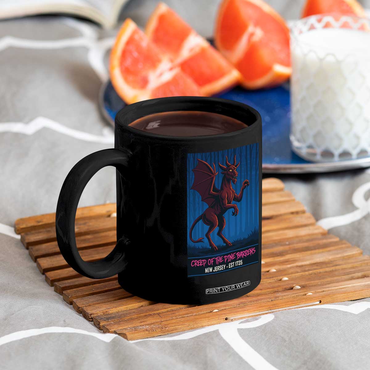 Jersey Devil Coffee Mug Creep Of The Pine Barrens New Jersey Est 1735 TS12 Print Your Wear