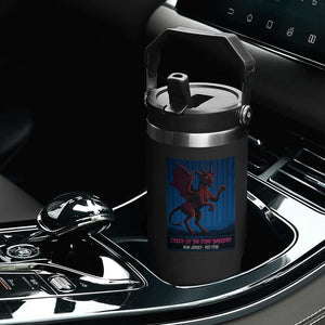 Jersey Devil Flip Straw Tumbler Creep Of The Pine Barrens New Jersey Est 1735 TS12 Print Your Wear