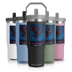 Jersey Devil Flip Straw Tumbler Creep Of The Pine Barrens New Jersey Est 1735 TS12 Print Your Wear