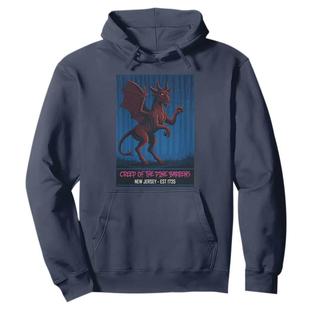 Jersey Devil Hoodie Creep Of The Pine Barrens New Jersey Est 1735 TS12 Navy Print Your Wear