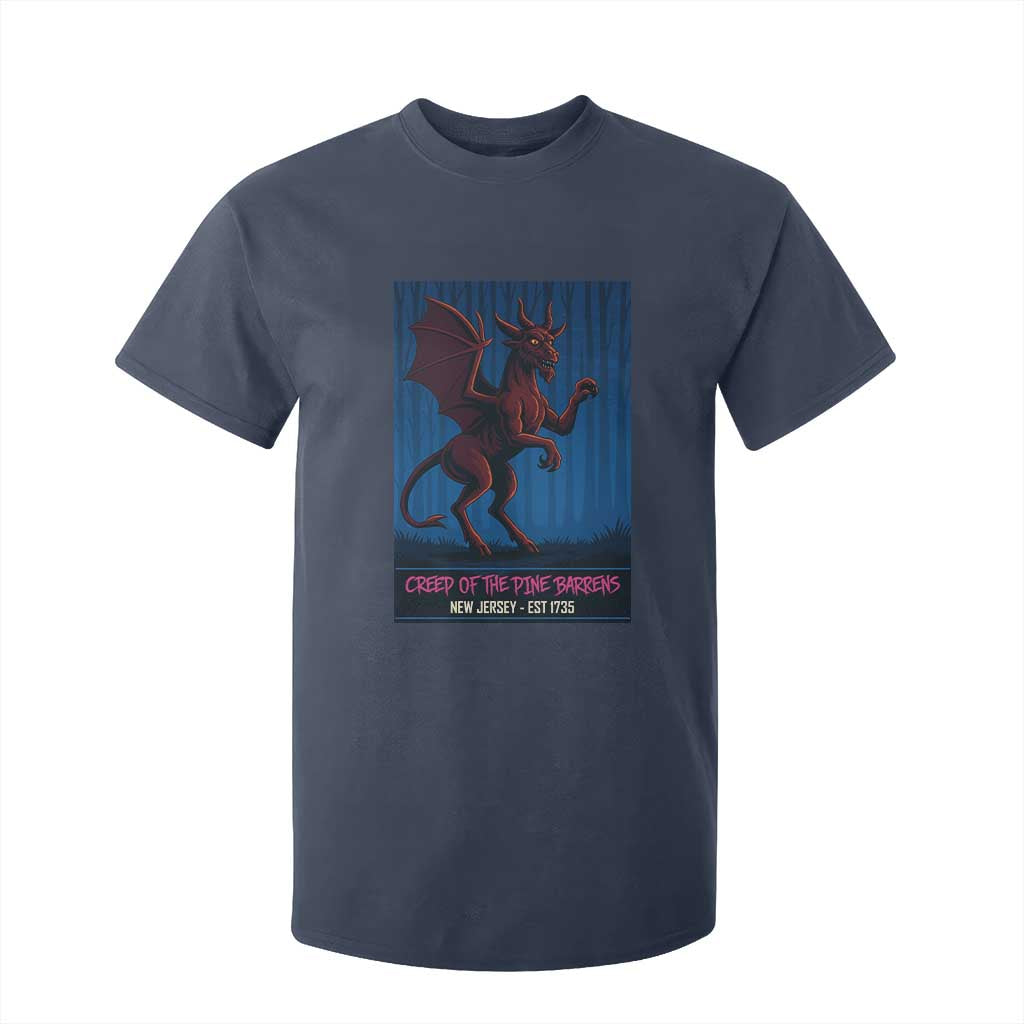 Jersey Devil T Shirt For Kid Creep Of The Pine Barrens New Jersey Est 1735 TS12 Navy Print Your Wear