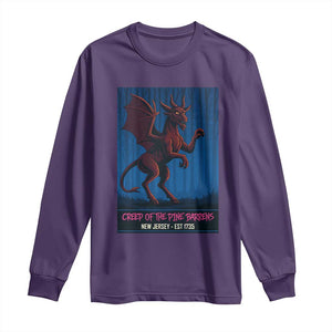 Jersey Devil Long Sleeve Shirt Creep Of The Pine Barrens New Jersey Est 1735 TS12 Purple Print Your Wear