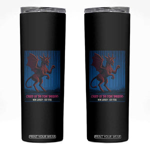 Jersey Devil Skinny Tumbler Creep Of The Pine Barrens New Jersey Est 1735 TS12 Black Print Your Wear