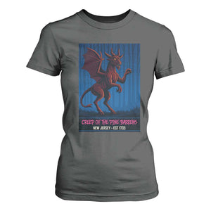 Jersey Devil T Shirt For Women Creep Of The Pine Barrens New Jersey Est 1735 TS12 Dark Heather Print Your Wear