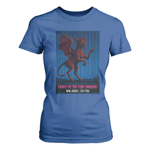 Jersey Devil T Shirt For Women Creep Of The Pine Barrens New Jersey Est 1735 TS12 Royal Blue Print Your Wear