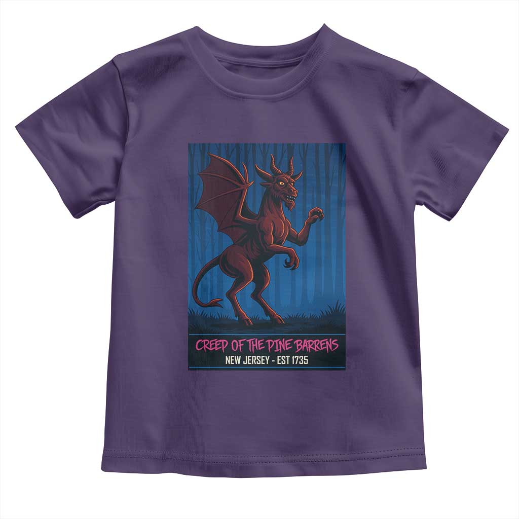Jersey Devil Toddler T Shirt Creep Of The Pine Barrens New Jersey Est 1735 TS12 Purple Print Your Wear