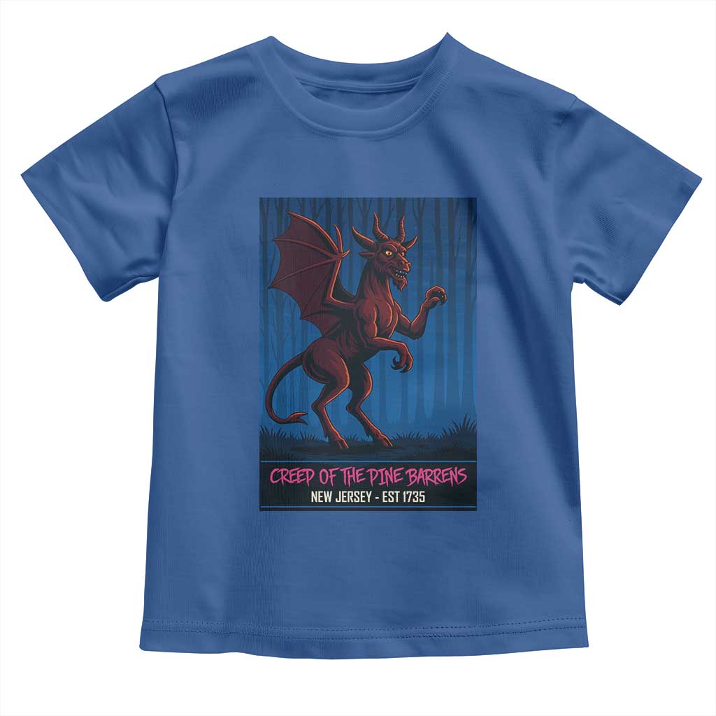 Jersey Devil Toddler T Shirt Creep Of The Pine Barrens New Jersey Est 1735 TS12 Royal Blue Print Your Wear