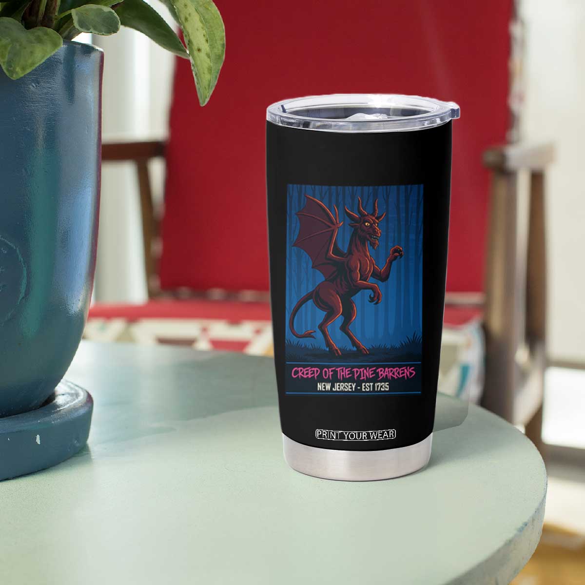 Jersey Devil Tumbler Cup Creep Of The Pine Barrens New Jersey Est 1735 TS12 Print Your Wear
