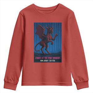 Jersey Devil Youth Sweatshirt Creep Of The Pine Barrens New Jersey Est 1735 TS12 Red Print Your Wear