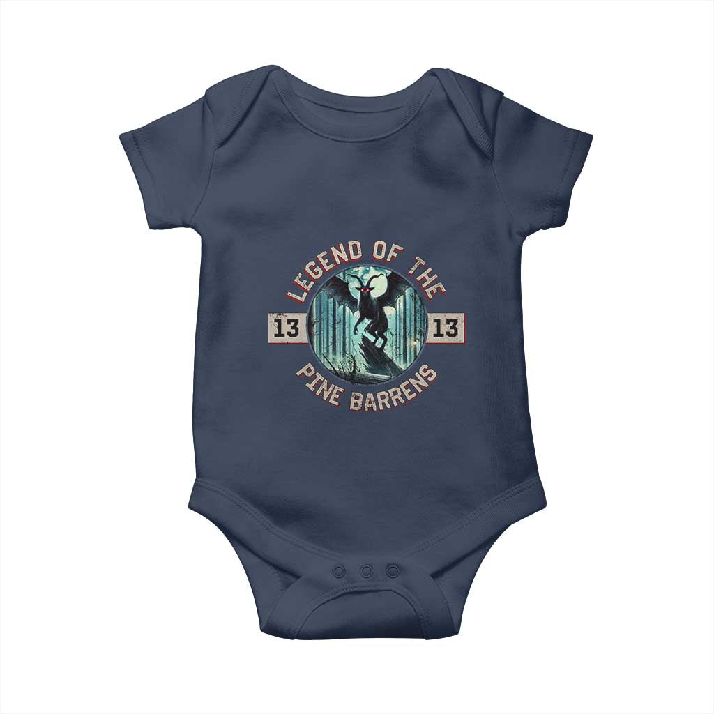 Jersey Devil Baby Onesie Cryptid Gift Legend Of The Pine Barrens TS12 Navy Print Your Wear