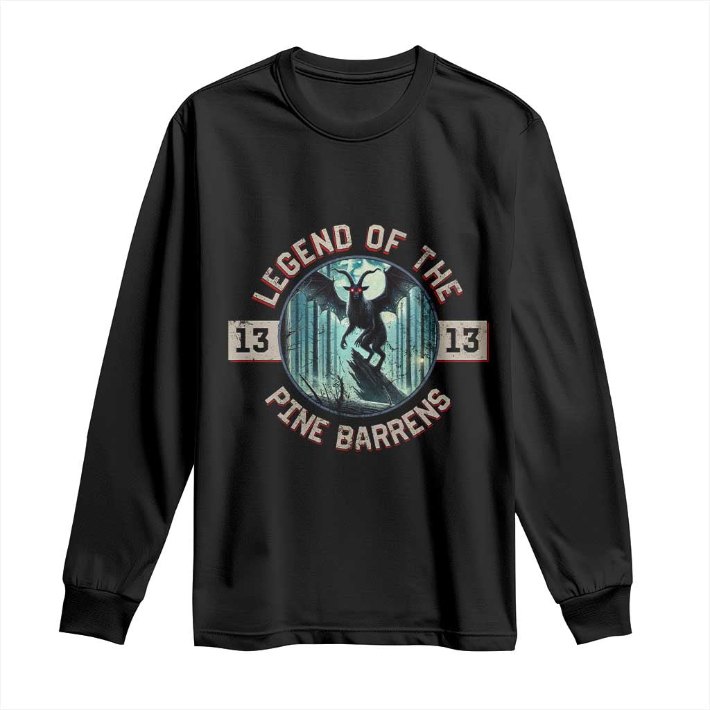 Jersey Devil Long Sleeve Shirt Cryptid Gift Legend Of The Pine Barrens TS12 Black Print Your Wear