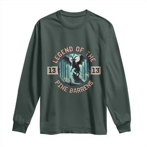 Jersey Devil Long Sleeve Shirt Cryptid Gift Legend Of The Pine Barrens TS12 Dark Forest Green Print Your Wear