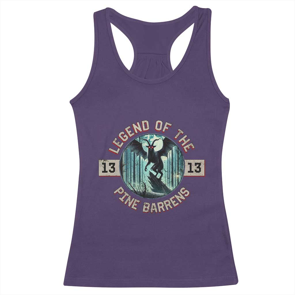 Jersey Devil Racerback Tank Top Cryptid Gift Legend Of The Pine Barrens TS12 Purple Print Your Wear