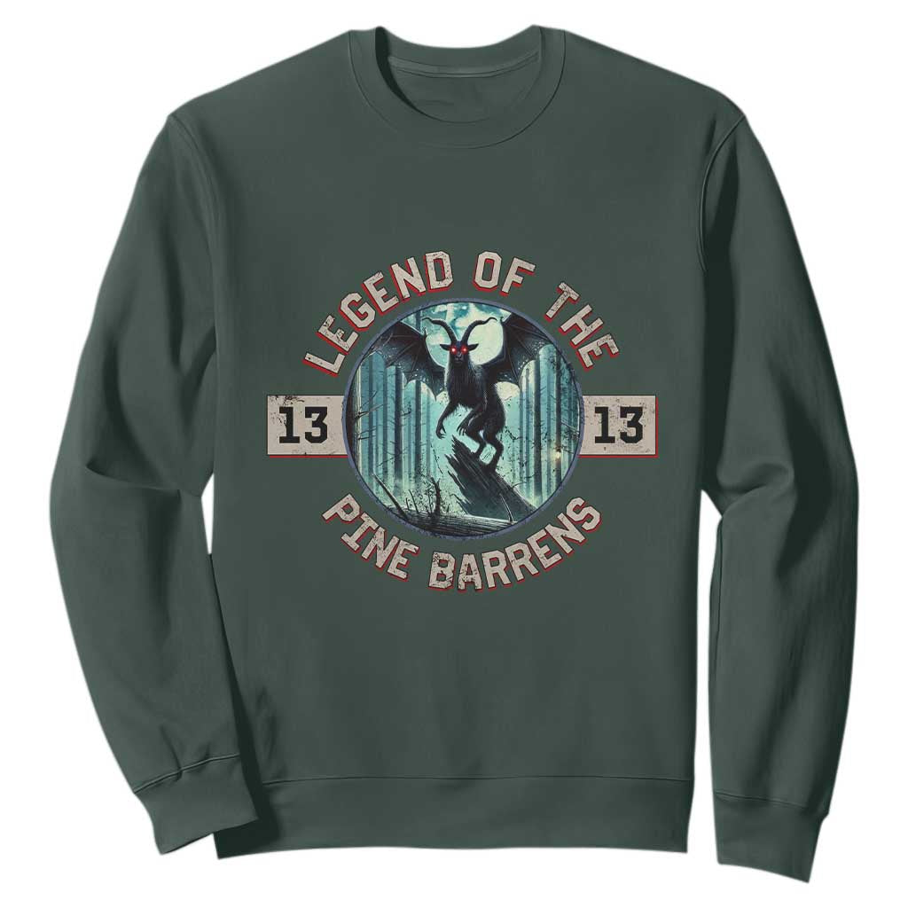 Jersey Devil Sweatshirt Cryptid Gift Legend Of The Pine Barrens TS12 Dark Forest Green Print Your Wear