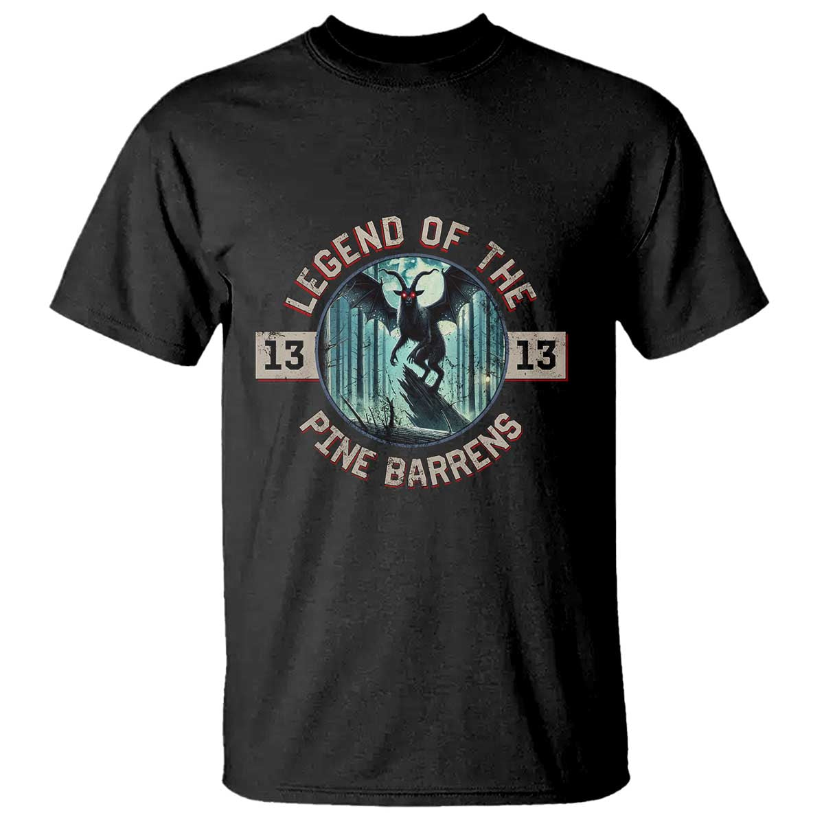 Jersey Devil T Shirt Cryptid Gift Legend Of The Pine Barrens TS12 Black Print Your Wear