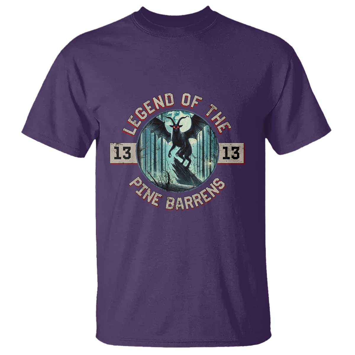 Jersey Devil T Shirt Cryptid Gift Legend Of The Pine Barrens TS12 Purple Print Your Wear