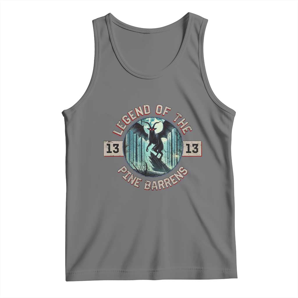 Jersey Devil Tank Top Cryptid Gift Legend Of The Pine Barrens TS12 Black Heather Print Your Wear