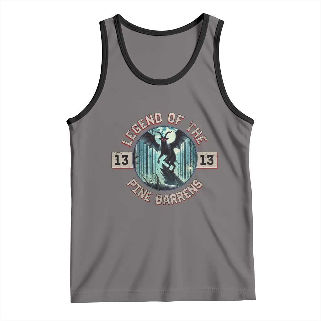 Jersey Devil Tank Top Cryptid Gift Legend Of The Pine Barrens TS12 Deep Heather Black Print Your Wear