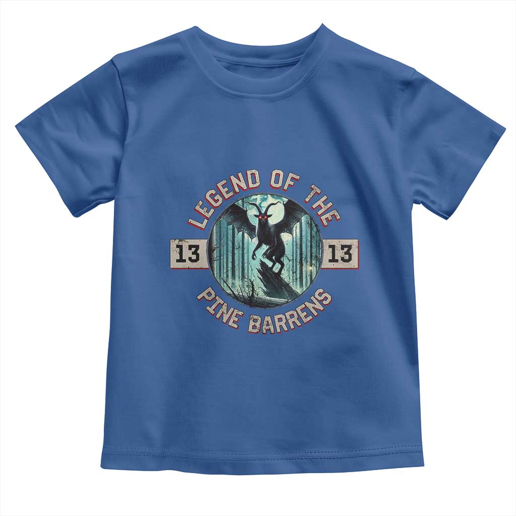 Jersey Devil Toddler T Shirt Cryptid Gift Legend Of The Pine Barrens TS12 Royal Blue Print Your Wear