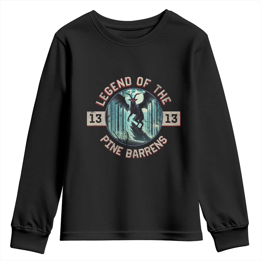 Jersey Devil Youth Sweatshirt Cryptid Gift Legend Of The Pine Barrens TS12 Black Print Your Wear