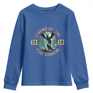 Jersey Devil Youth Sweatshirt Cryptid Gift Legend Of The Pine Barrens TS12 Royal Blue Print Your Wear