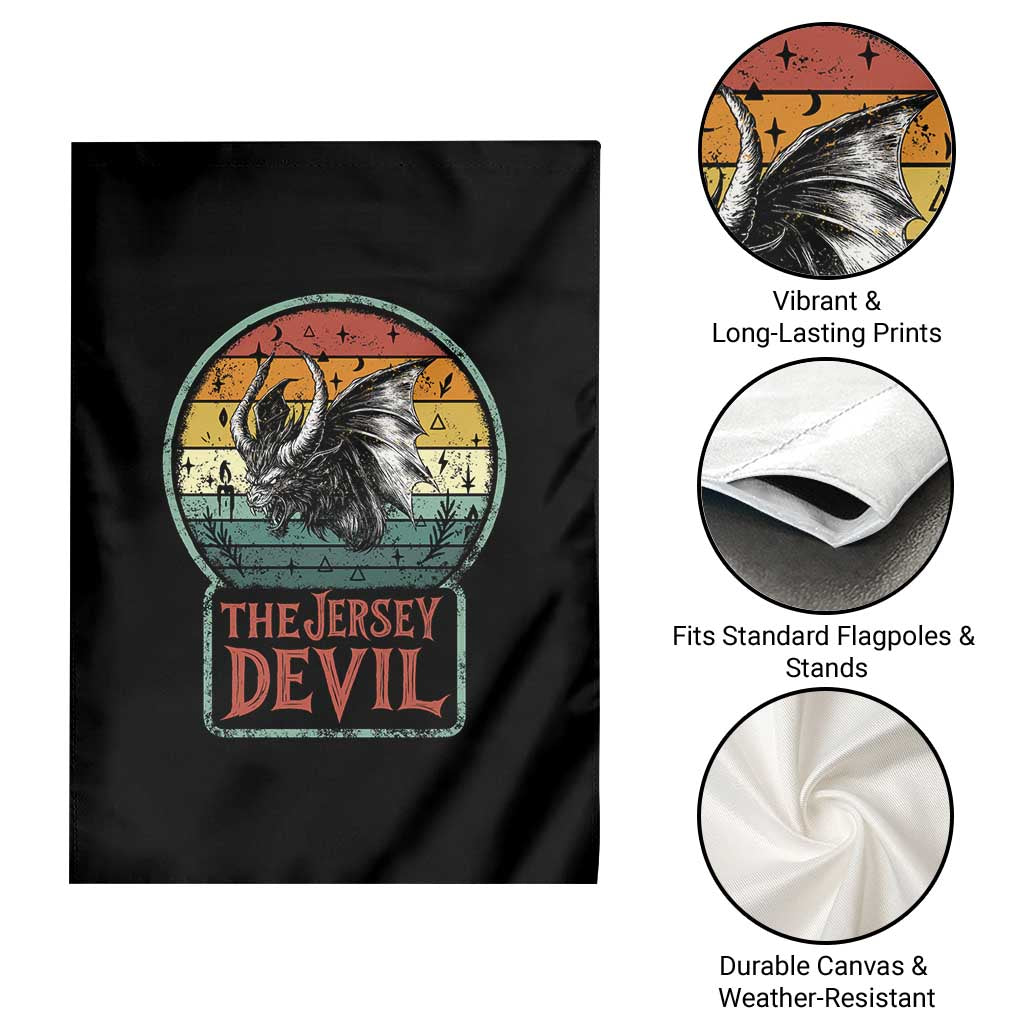 The Jersey Devil Garden Flag Retro Vintage New Jersey Cryptid TS12 Print Your Wear