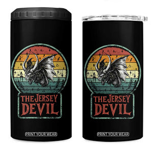 The Jersey Devil 4 in 1 Can Cooler Tumbler Retro Vintage New Jersey Cryptid TS12 One Size: 16 oz Black Print Your Wear