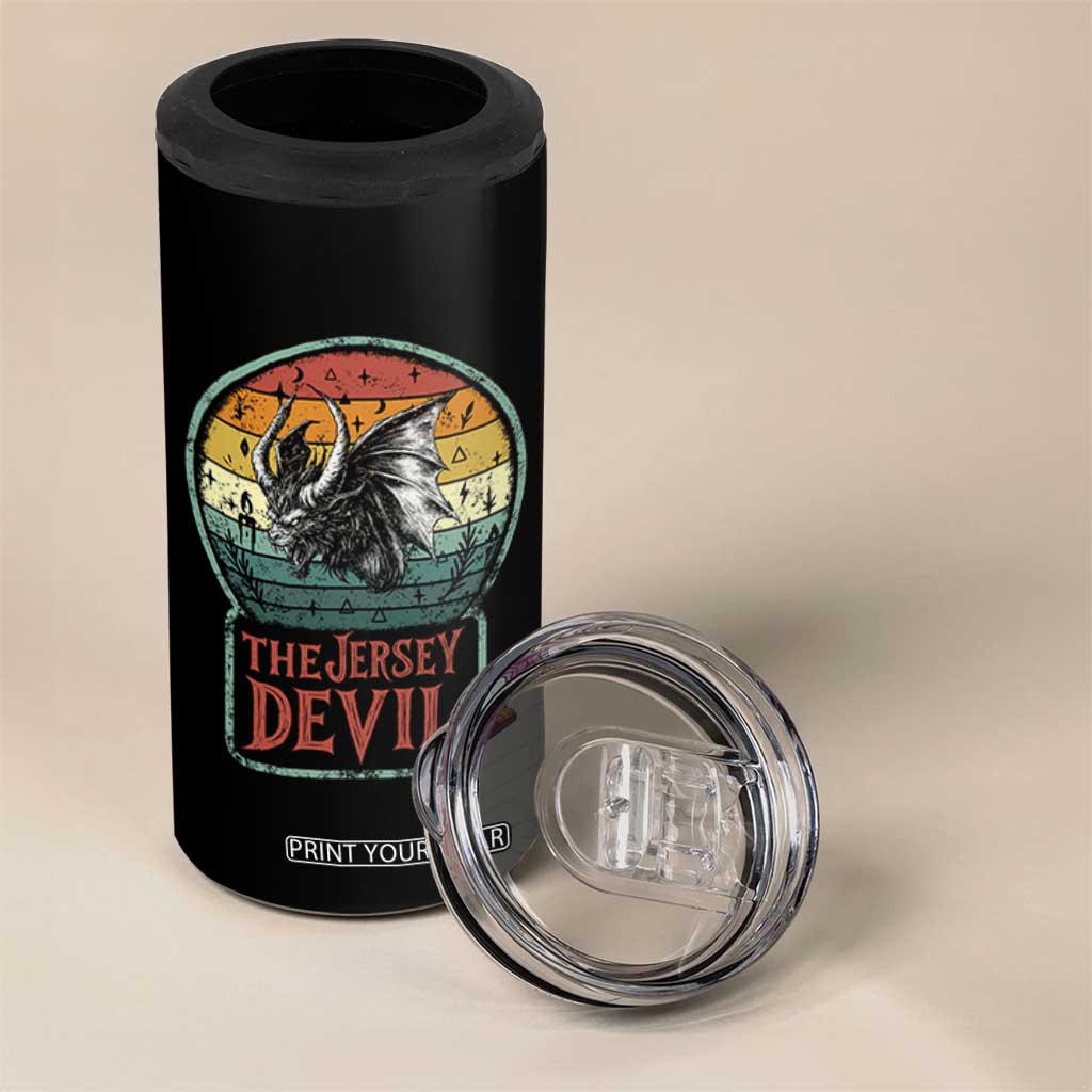 The Jersey Devil 4 in 1 Can Cooler Tumbler Retro Vintage New Jersey Cryptid TS12 Print Your Wear