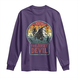 The Jersey Devil Long Sleeve Shirt Retro Vintage New Jersey Cryptid TS12 Purple Print Your Wear