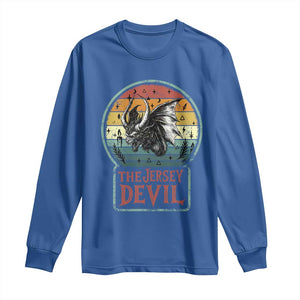The Jersey Devil Long Sleeve Shirt Retro Vintage New Jersey Cryptid TS12 Royal Blue Print Your Wear