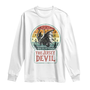 The Jersey Devil Long Sleeve Shirt Retro Vintage New Jersey Cryptid TS12 White Print Your Wear
